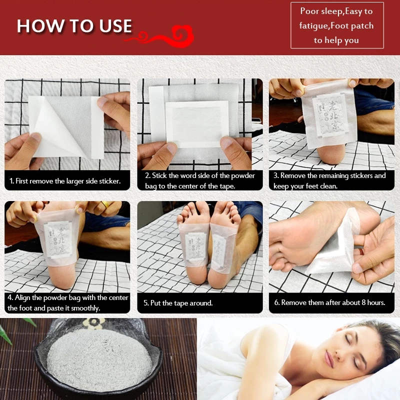 10pcs Tradition Chinese Medici - огляд і ціна Detox Foot Patch