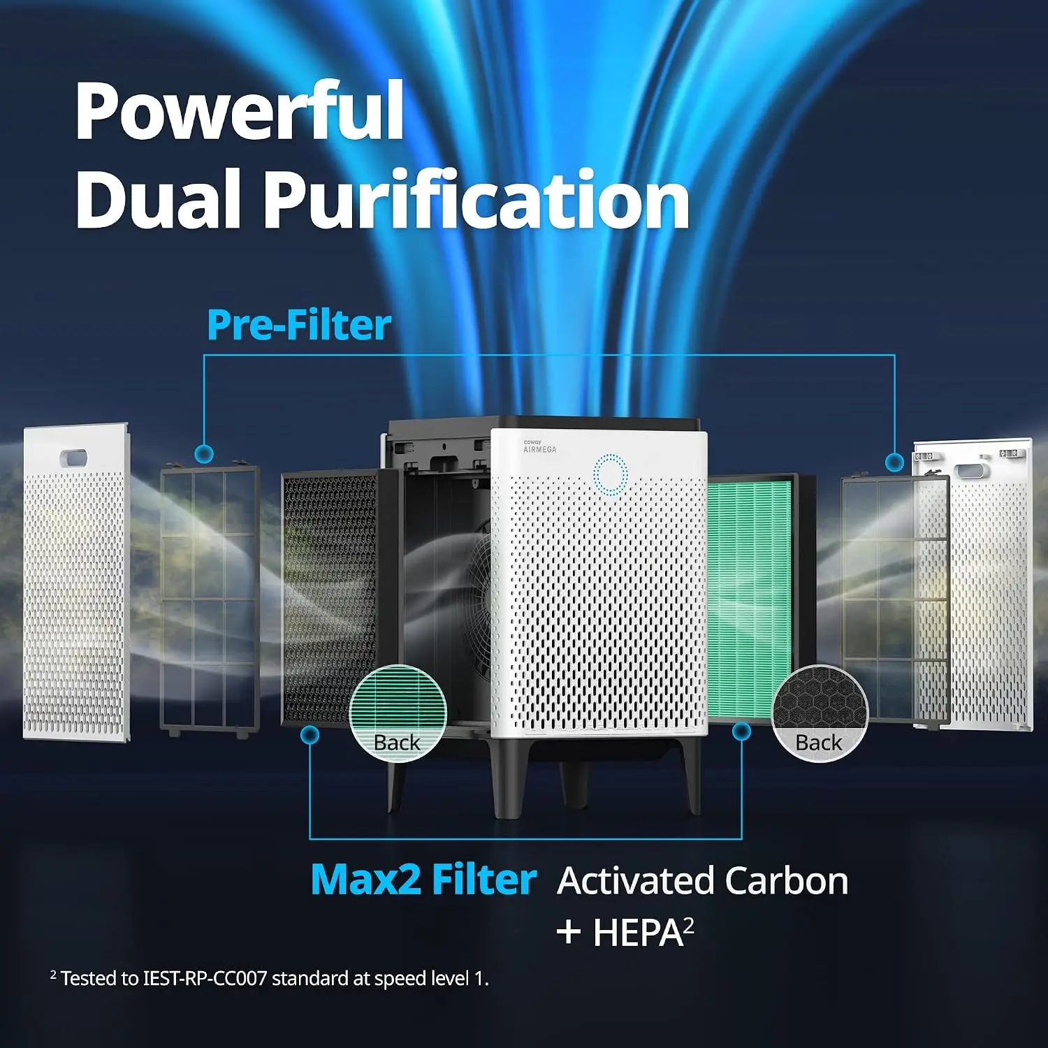 COWAY Air Purifier for Home Up - огляд і ціна Air Purifier Hepa