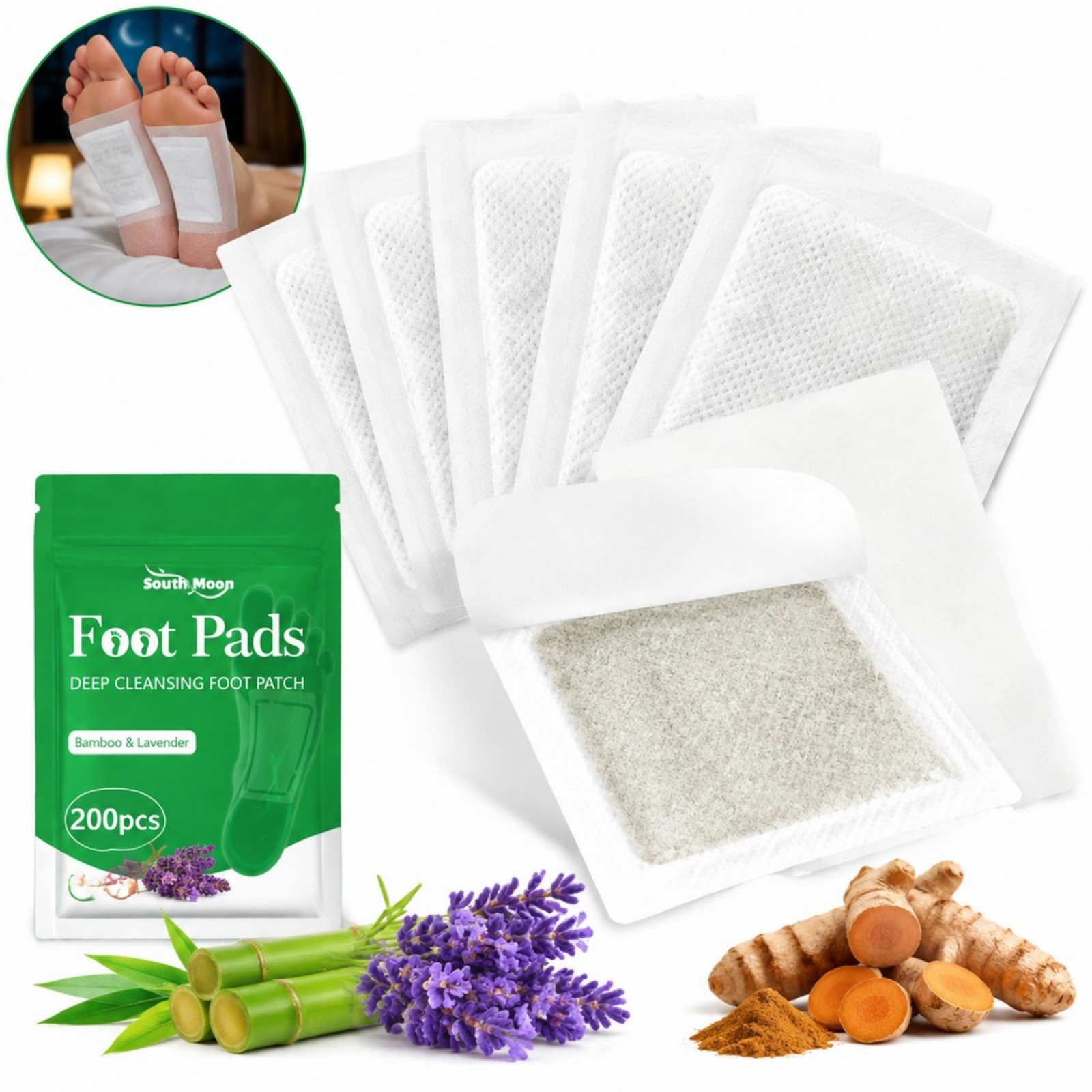 12/36/60/120pcs Turmeric Foot  - огляд і ціна Detox Foot Patch